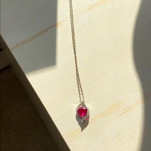 Ruby Heart Necklace
